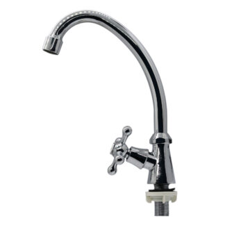 GRIFO DE LAVATRASTOS CROMADO MANIJA DE CRUCETA