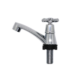 GRIFO DE LAVAMANOS MANIJA CRUCETA PLÁSTICA