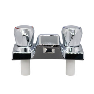 MEZCLADORA DE PLÁSTICO PARA LAVAMANOS MANIJA CROMADA